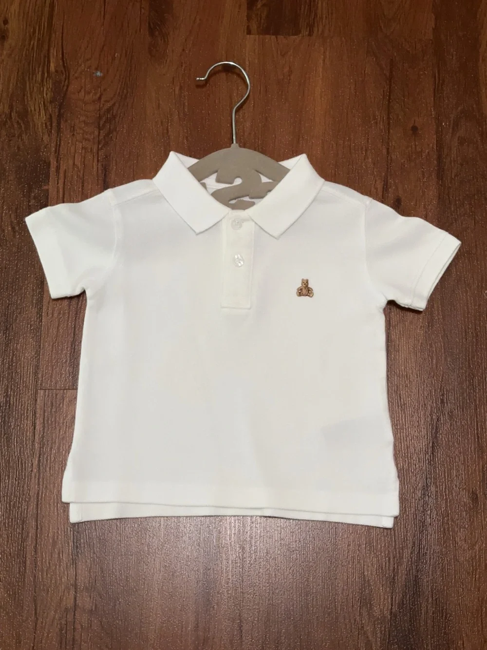 GAP White Polo Shirt with Teddy Chest Patch
